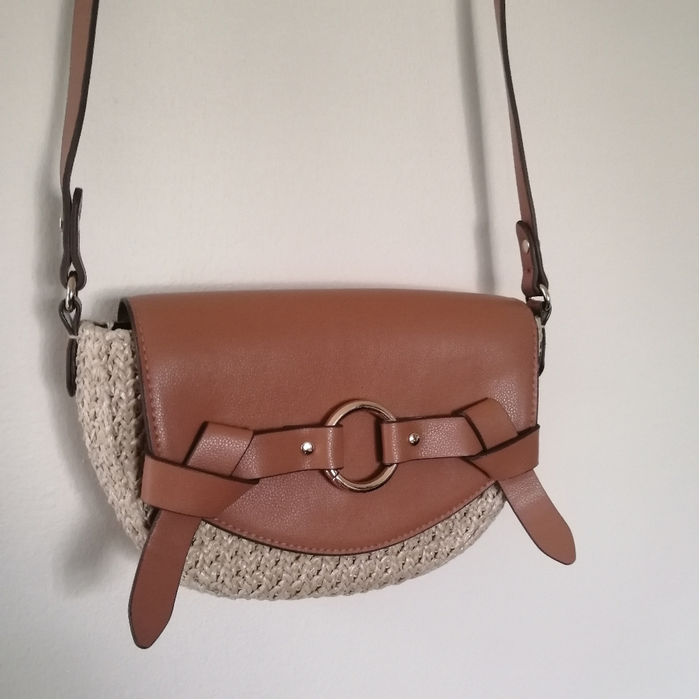 H&M Wicker and Faux Leather Crossbody